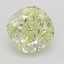 Farebný diamant cushion, fancy light žltý, 0,9ct, GIA