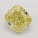 Farebný diamant cushion, fancy intense žltý, 0,9ct, GIA