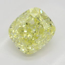 Farebný diamant cushion, fancy žltý, 0,7ct, GIA