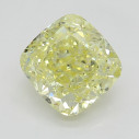 Farebný diamant cushion, fancy žltý, 0,81ct, GIA