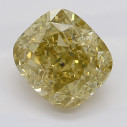 Farebný diamant cushion, fancy s nahnedlo žltou farbou, 0,78ct, GIA