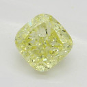 Farebný diamant cushion, fancy žltý, 0,43ct, GIA