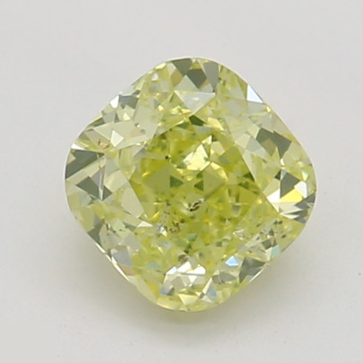 Prírodný farebný diamant s GIA certifikatom cushion fancy intense žltý 0.40 ct SI2 2826710202_Y6