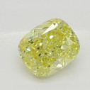Farebný diamant cushion, fancy intense žltý, 0,34ct, GIA