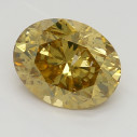 Farebný diamant oval, fancy deep hlboká nahnedlo oranžovo žltý, 1,57ct, GIA
