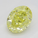 Farebný diamant oval, fancy intense žltý, 0,91ct, GIA