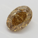 Farebný diamant oval, fancy hnedožltý, 0,76ct, GIA
