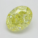 Farebný diamant oval, fancy intense žltý, 0,51ct, GIA