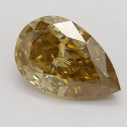 Farebný diamant slza, fancy deep hnedo žltý, 1,81ct, GIA