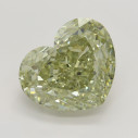 Farebný diamant srdce, fancy sivasto žltozelený, 2,73ct, GIA