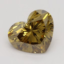Farebný diamant srdce, fancy deep hnedo žltý, 0,9ct, GIA
