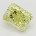 Farebný diamant radiant, fancy žltý, 1,71ct, GIA