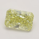 Farebný diamant radiant, fancy light žltý, 0,82ct, GIA