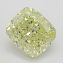 Farebný diamant cushion, fancy light žltý, 5,57ct, GIA