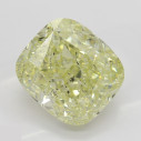 Farebný diamant cushion, fancy light žltý, 3,77ct, GIA
