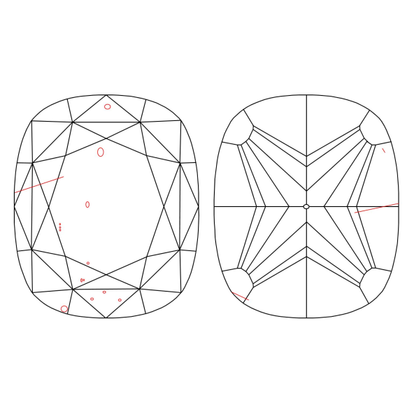 Inkluzie a cistota v prirodnom farebnom diamante cushion fancy dark tmavo žltkasto hnedý 3.32 ct I1 9828440109_T9