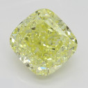Farebný diamant cushion, fancy žltý, 2,5ct, GIA