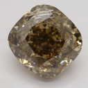 Farebný diamant cushion, fancy dark champagne, 1,74ct, GIA