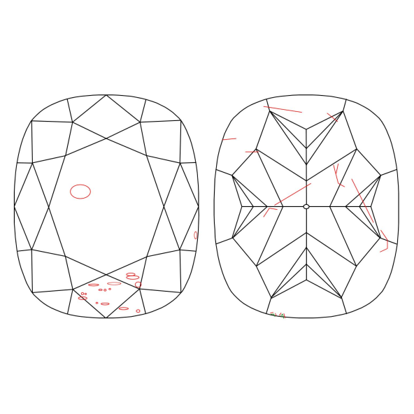 Inkluzie a cistota v prirodnom farebnom diamante cushion fancy dark tmavo žltkasto hnedý 1.55 ct I1 1841740071_T9