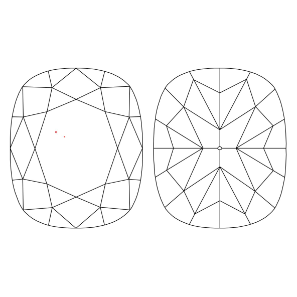 Inkluzie a cistota v prirodnom farebnom diamante cushion fancy deep tmavo oranžovo hnedý 1.02 ct VS1 2841820102_T8