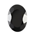 Ónyx ovál 14 x 12 mm, Standard, Fazetovaný