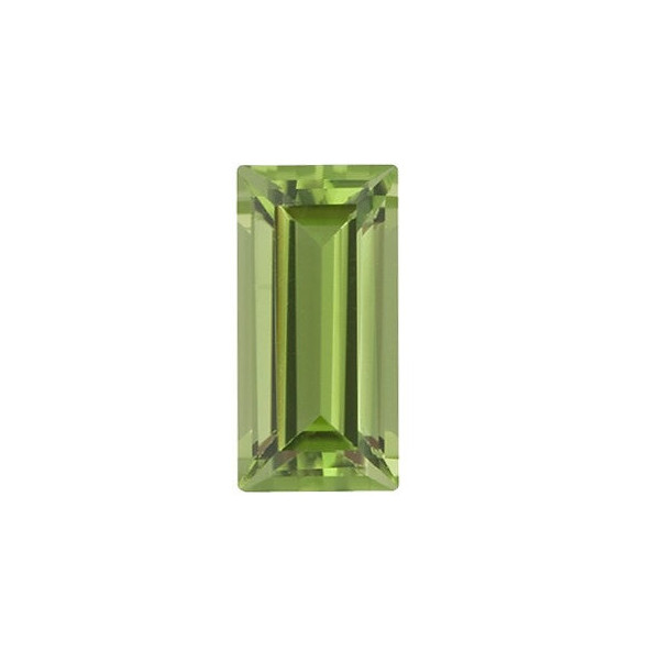 Peridot arizona rovná bageta 6 x 3 mm 0,43ct Fazetovaný PEBFAAGR-6