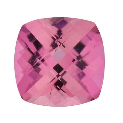 Turmalín ružový antický štvorec 5 x 5 mm 0,533ct Checkerboard cut TUVCAARO-5