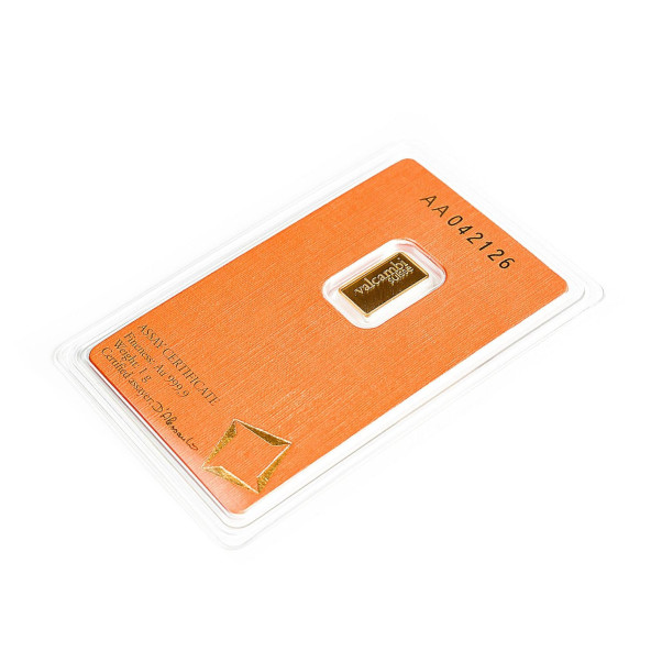 70021 Investičná zlatá tehla 1 g Valcambi  (3)