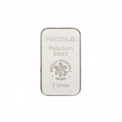 Investičná palladium tehla 1 oz razená Heraeus 87896031