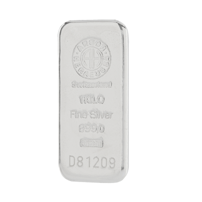 Investičná strieborná tehla 1000 g liata Argor Heraeus 80008