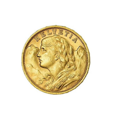 Investičná zlatá minca 5,8 g 20 Frank Helvetia Vreneli 1935 LB 31104444-35 (1)