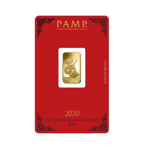 Investičná zlatá tehla 5 g razená Pamp Lunar Potkan ZAUFS00566 (3)