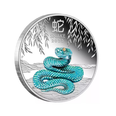 Investičná strieborná minca 1 oz 1 AUD Snake 2025 Colour 02202541