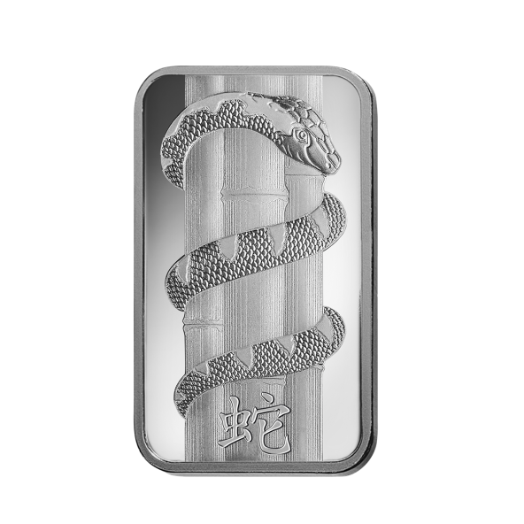 Investičná strieborná tehla 1 oz razená Pamp Lunar Had AG00RI022SD23 (2)