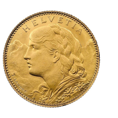 Investičná zlatá minca 2,9 g 10 Frank Helvetia Vreneli 1922 B 31104443