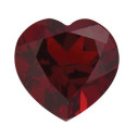 Granát mozambik srdce 3 x 3 mm, AA, Fazetovaný