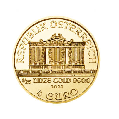 Investičná zlatá minca 125 oz Wiener Philharmoniker 4 Euro 01102205 2