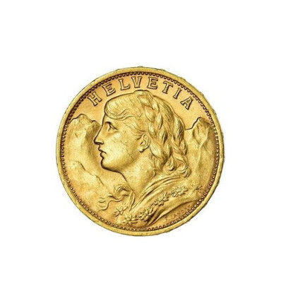 Investičná zlatá minca 5,8 g 20 Frank Helvetia Vreneli 1927 B 31104444-27 (1)