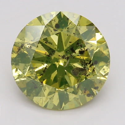 Farebný diamant okrúhly briliant, fancy deep zelenkasto žltý, GIA 7870150337 Y8