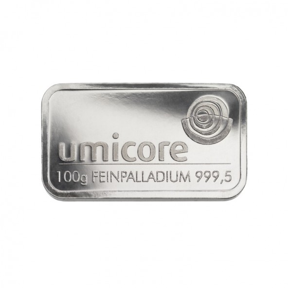 Investičná tehla palladium 100 g  Umicore 60304