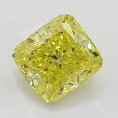 Prírodný farebný diamant s GIA certifikatom cushion fancy vivid žltý 2.21 ct VVS2 2827290202_Y7