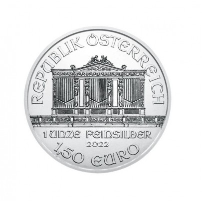 Investičná strieborná minca 1 oz Wiener Philharmoniker 1,50 Euro 01202201-22 2