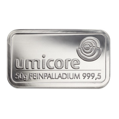 Investičná tehla palladium 50 g  Umicore 60303
