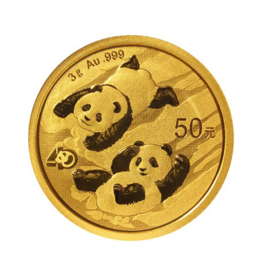 Investičná zlatá minca 3 g Panda 50 CNY 05112204-22