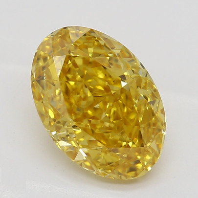 Farebný diamant ovál, fancy intense orandžovožltý, GIA 1845130370 Y6