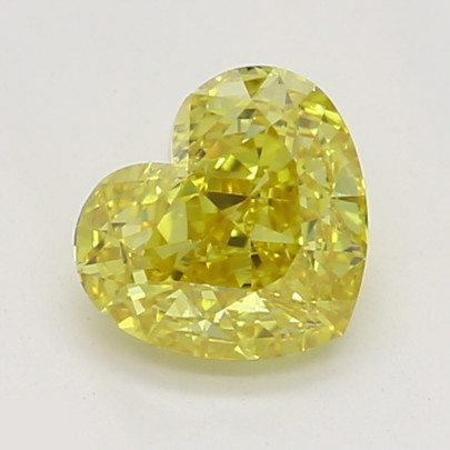 Prírodný farebný diamant s GIA certifikatom srdce fancy vivid žltý 0.40 ct VVS2 4830660384_Y7