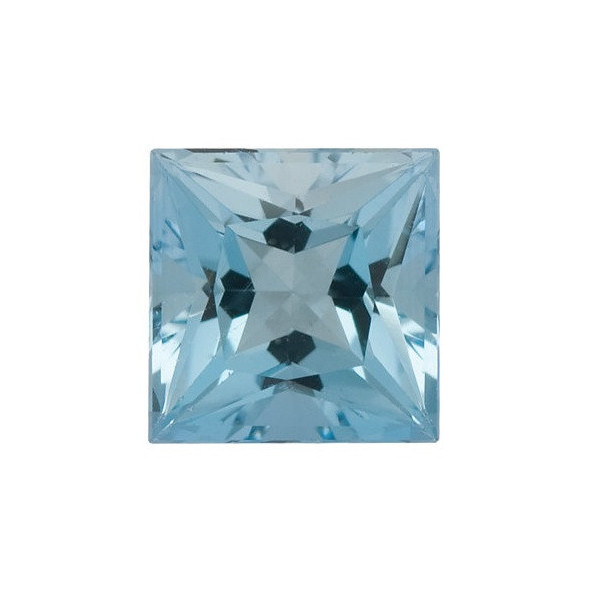 Akvamarín štvorec 2,5 x 2,5 mm 0,095ct Princess cut AKPPAAAZ-2,5
