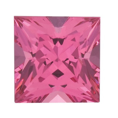 Spinel ružový štvorec 4 x 4 mm 0,35ct Princess cut SLPPAARO-4