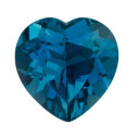 Topás London Blue srdce 6 x 6 mm, AA, Fazetovaný