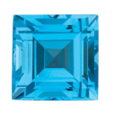Topás Swiss Blue štvorec 5 x 5 mm, AA, Step-cut